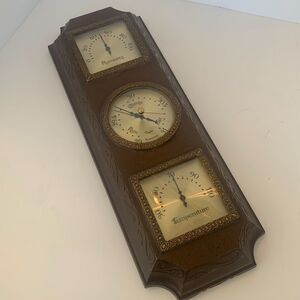 Vintage Taylor Instrument Temperature Humidity Thermometer Weather Station 1970
